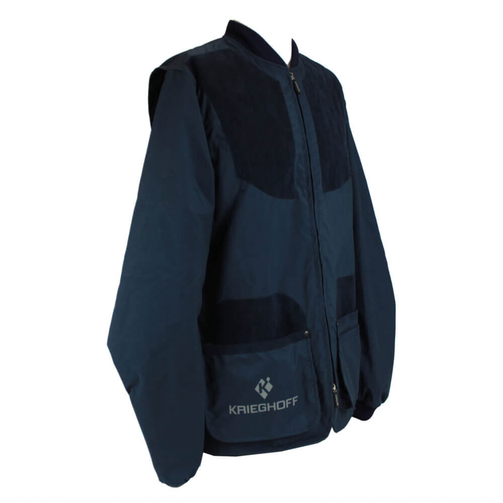 Krieghoff Microfiber Shooting Jacket by Castellani, Navy Blue