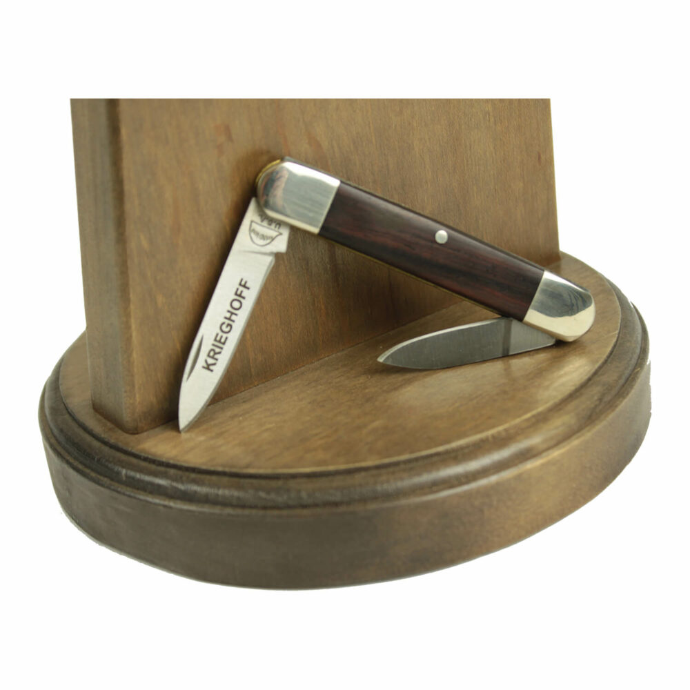 Krieghoff 2 Blade Folding Pen Knife with Ebony Wood Handles by Hard Hat
