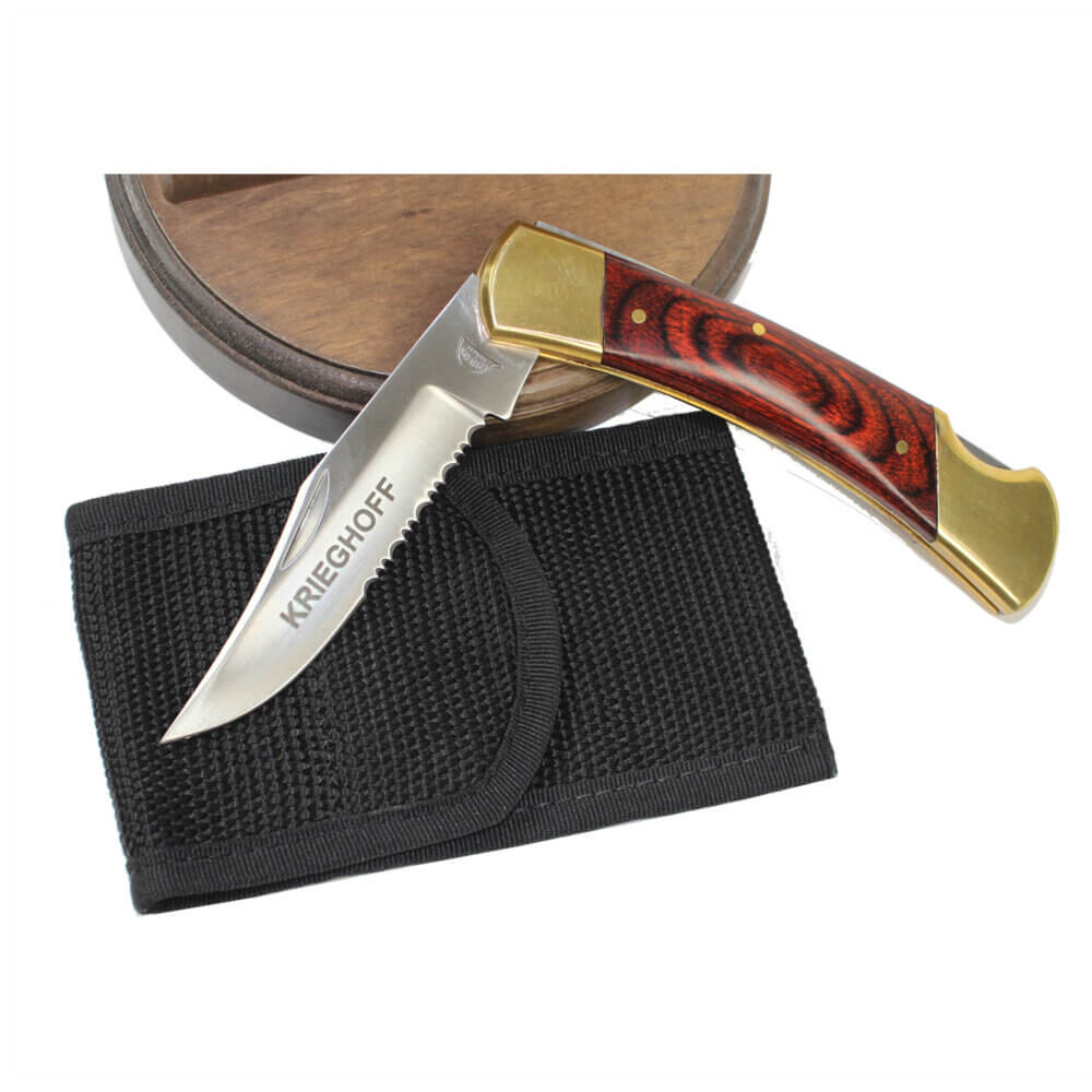 Krieghoff “Folding Hunter” Knife with Cocobolo Handles by Hard Hat