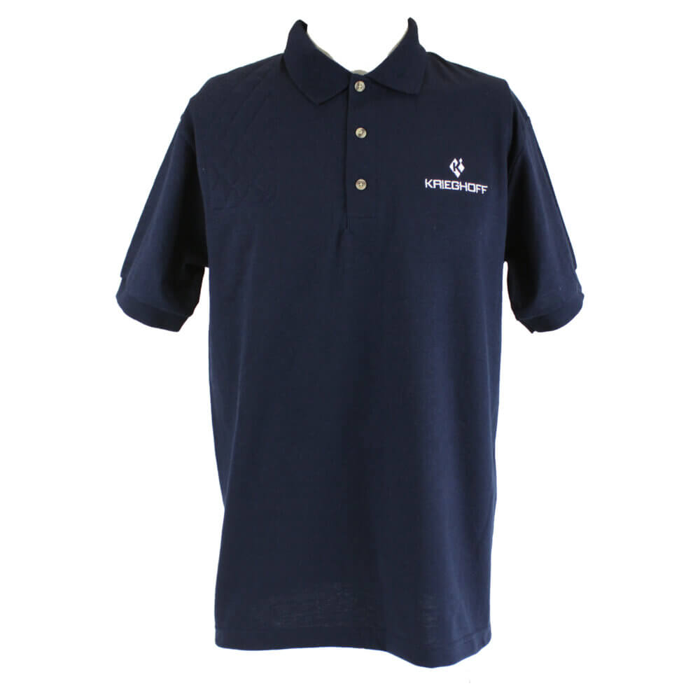 Krieghoff Short Sleeve Shooting Polo, Navy Blue, Left Handed