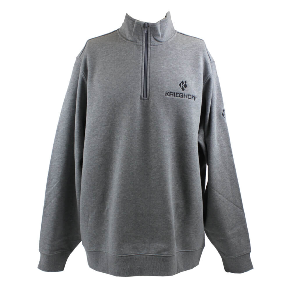 Krieghoff 1/4 Zip Sweatshirt, Dark Grey – 4XL Only